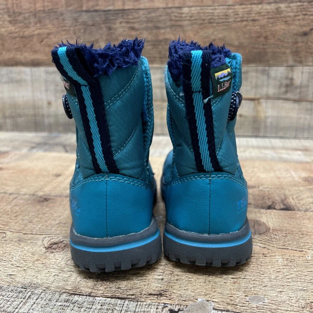 LL Bean Tek 2.5 Primaloft Toddler Teal Winter Snow Boots Size 7